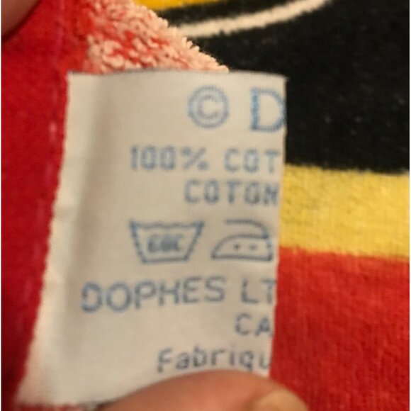 Mickey Mouse Beach Towel Disney Cotton Velou 52" x 29" Red Yellow Black - Picture 4 of 8